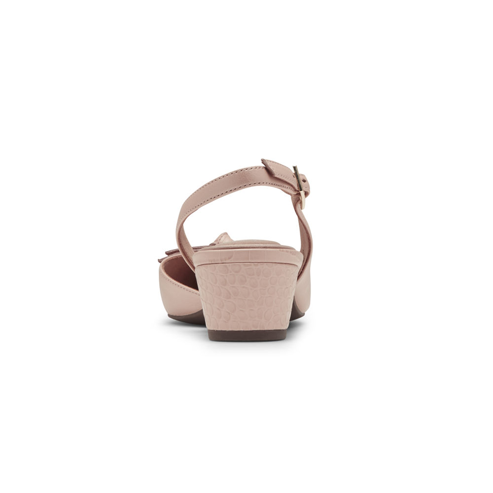Rockport Hæler Sko Dame Rosa - Total Motion Gracie Bow Slingback - YQRH82453